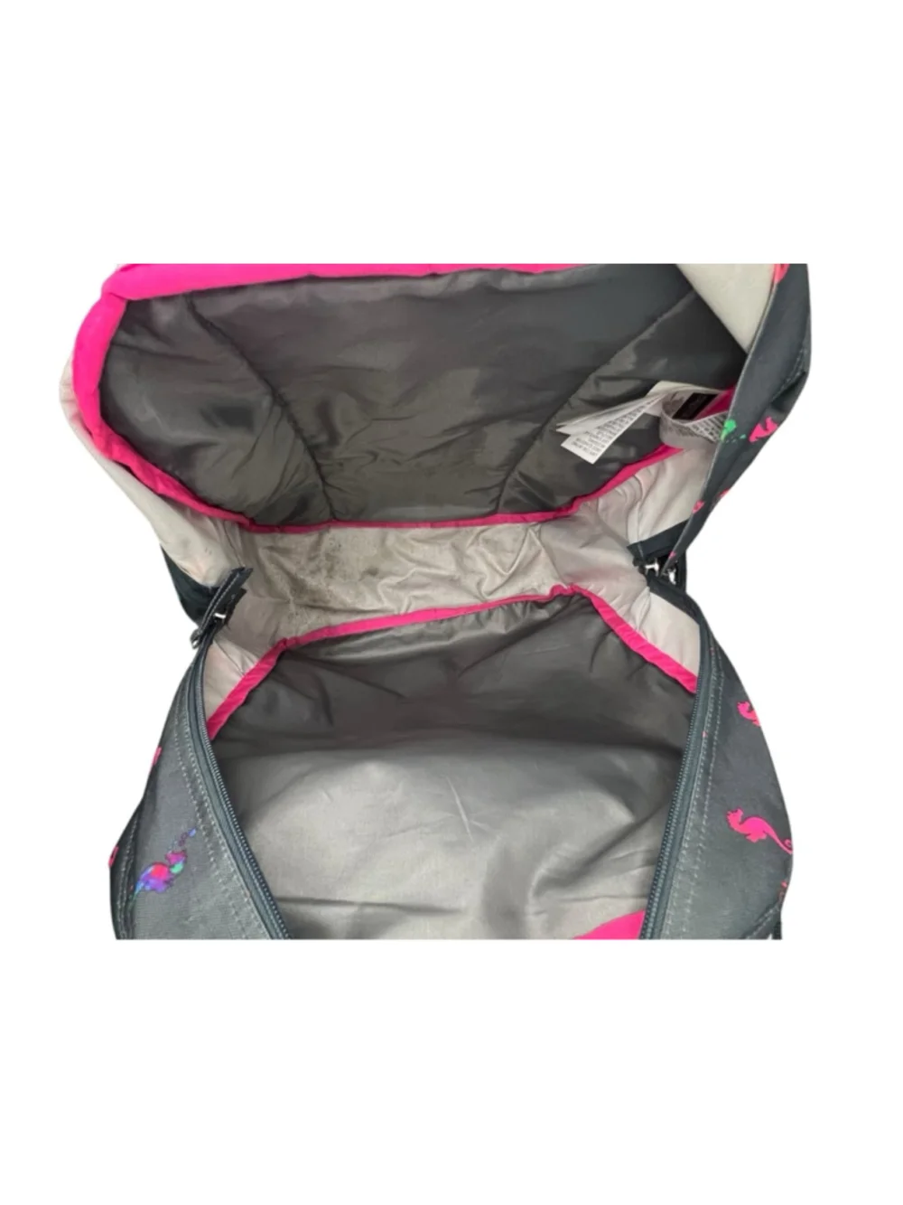 Jansport Grey And Pink Seahorse Print School Travel Laptop Book Bag Backpack